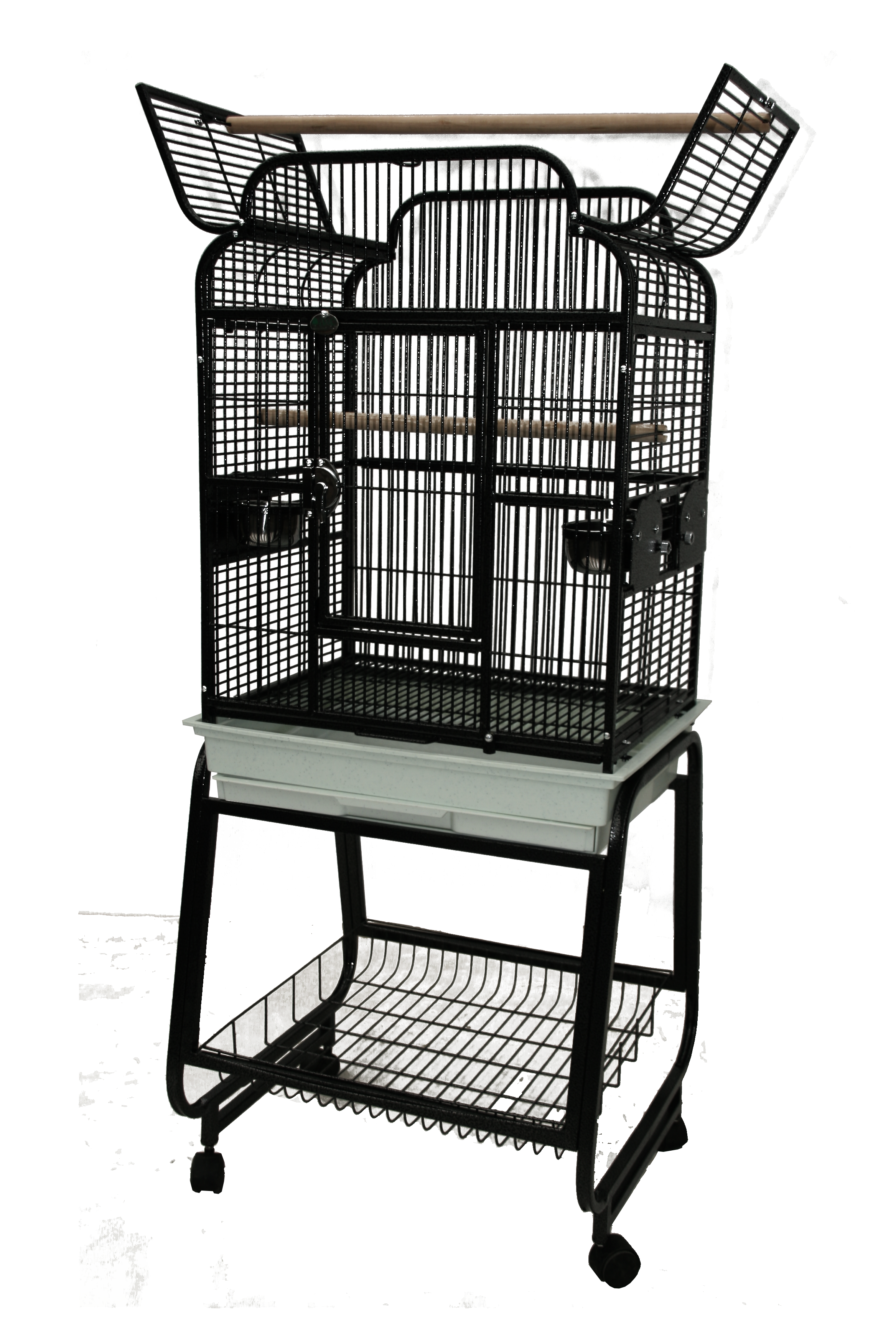 Open Victorian Top Bird Cage with Plastic Base