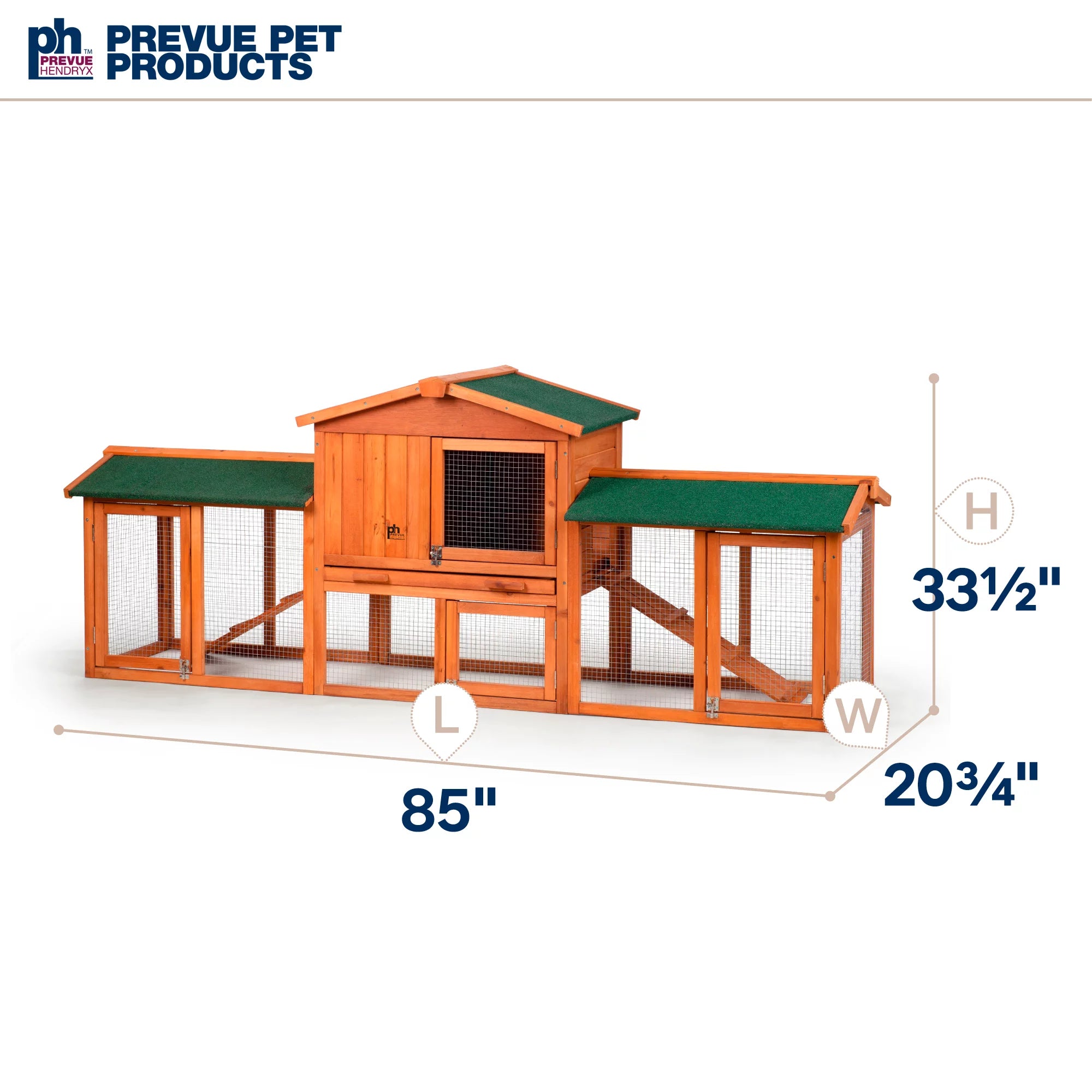 Prevue Pet Products Rabbit Hutch with Double- Run 4600