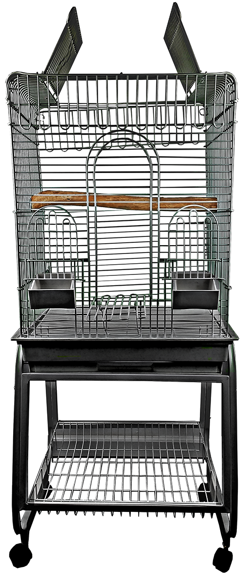 A&E Cage Co. 22"x18"x62" Open FlatTop Bird Cage with Plastic Base