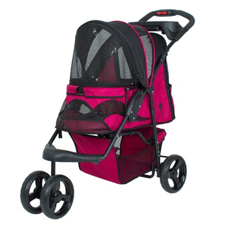 Petique Durable Pet Stroller Razzberry