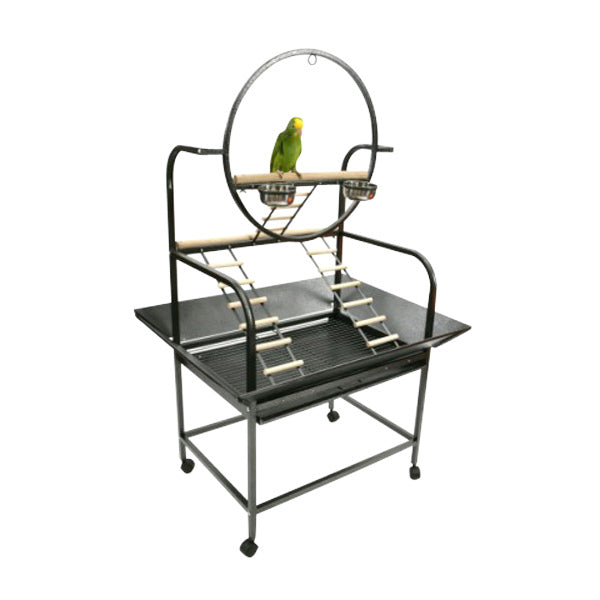 Multi Level Playstand with Ladders - Black (32"x21"x64")