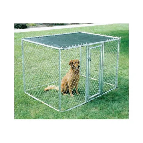 Midwest Chain Link Portable Dog Kennel Silver 72″ x 48″ x 48″ 