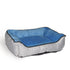 K&H Pet Products Lounge Sleeper Self-Warming Pet Bed Gray / Blue 16″ x 20″ x 6″ – KH3162