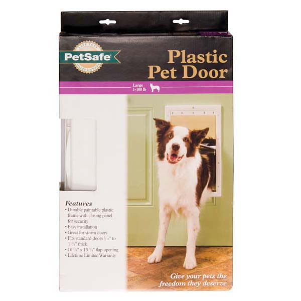 PetSafe Plastic Pet Door Premium Large White 12.5″ x 19.75″ – PPA00-10960