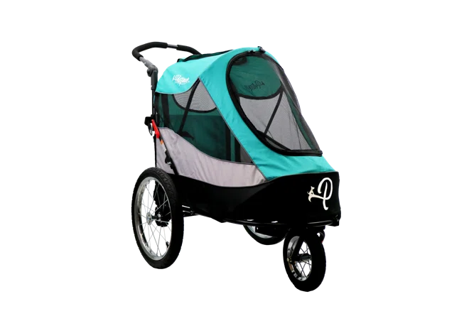 Petique Trailblazer Jogger for Pets, Ventilated Pet Stroller for Cats & Dogs - Neptune (Teal/Turquoise)