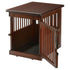 Richell Wooden End Table Dog Crate Small Dark Brown 24″ x 18.1″ x 20.9″ 