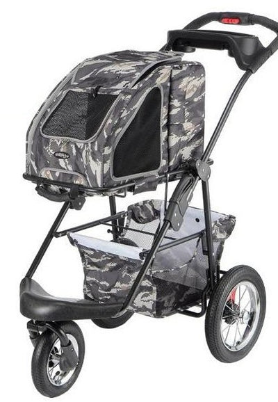 PETIQUE 5-IN-1 PET STROLLER TRAVEL SYSTEM ARMY CAMO